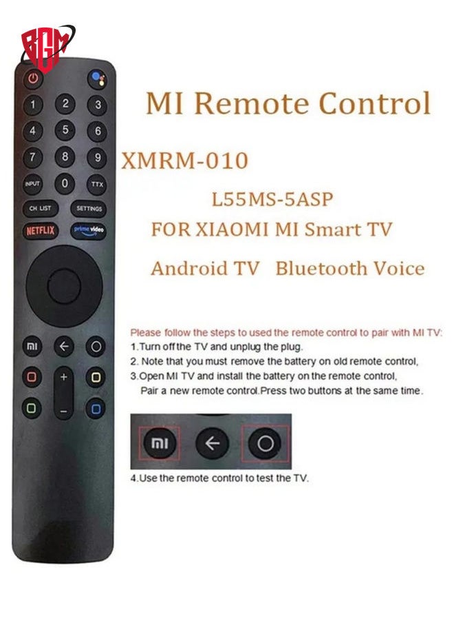 BGM - XMRM-010 Voice Remote For Xiaomi MI TV 4S 4A Bluetooth Voice Remote Control Mi Android Smart TVs L55MS-5A/L65M5-5ASP L32M5-5ASP L43M5-5ASP L55M5-5ASP L65M5-5ASP L65M5-5SIN - Image 1