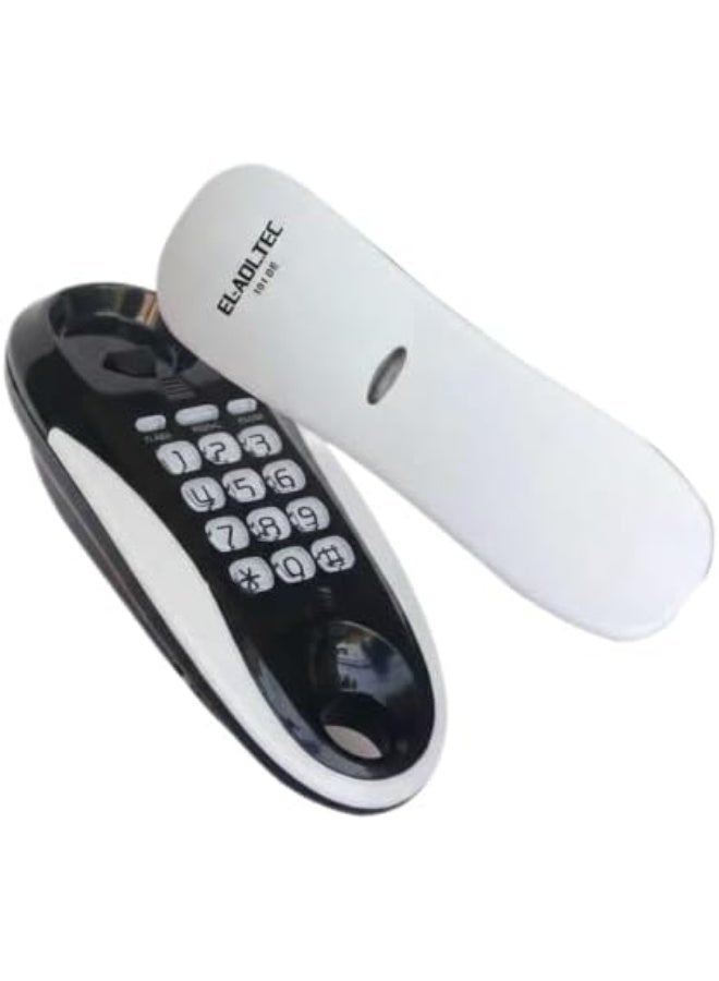 Cordless landline phone with LCD screen, clear sound, and long-range signal for home and office use.
