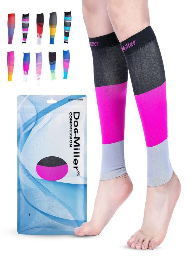 Doc Miller Calf Compression Sleeve for Men & Women - 20-30 mmHg Graduated Compression, Footless Compression Socks Alternative for Running, Shin Splints, Swelling, Varicose Veins -Calf Support, 1 Pair - Image 1
