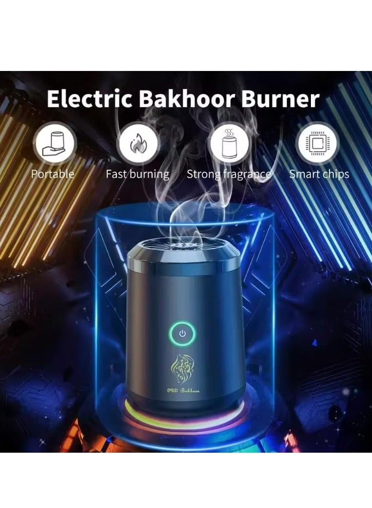جينزي موقد بخور ذكي، محمول، عالي الجودة، مبخرة عود كهربائية، ناشر رائحة USB قابل لإعادة الشحن، موقد بخور للسيارة، موقد بخور إلكتروني، للمنزل، السيارة، هدايا رمضان/العيد  - Image 2