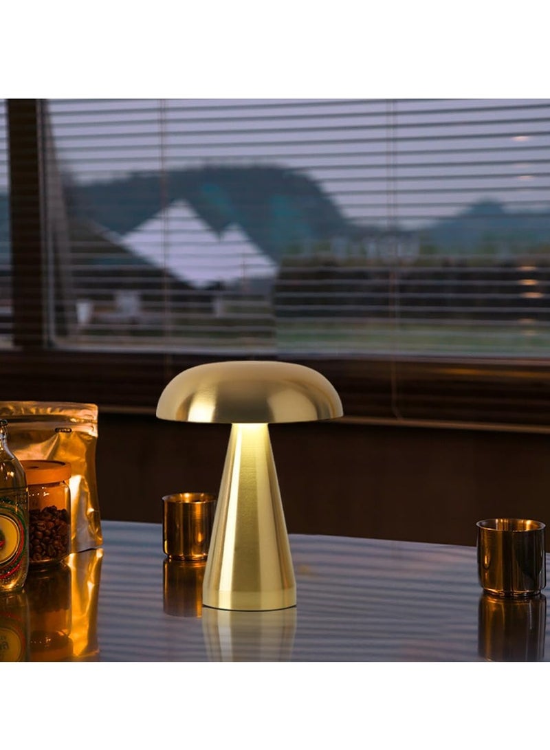 LED Cordless Table Lamp, Rechargeable Battery Touch 3 Level Brightness Night Light, for Bedroom Living Room Dorm Study Desk Lamp,Gold - Image 3