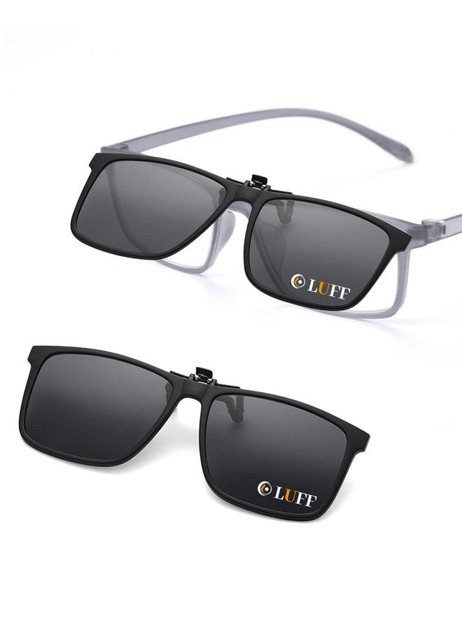 LUFF Polarized Clip On Sunglasses Men Women Comfortable Flip Up Myopic Glasses For Outdoordrivingfishing - Image 1