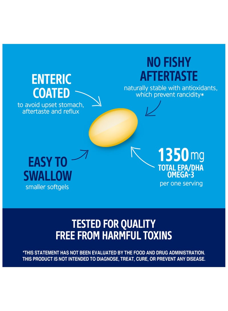 21st Century كبسولات زيت السمك البري من ألاسكا، أوميجا 3 ميجا، 90 كبسولة هلامية مغلفة معوية - Image 5