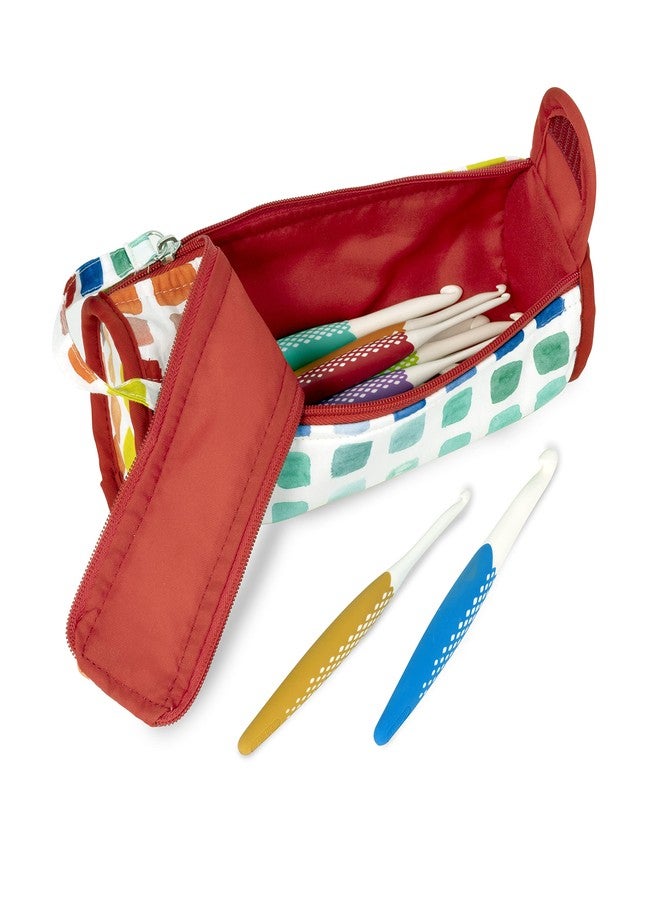 Prym Crochet Hook Roll & Organizer, Rainbow Specks - Image 4