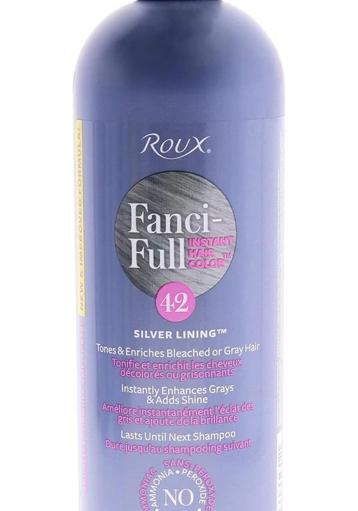 Roux Fanci-Full Rinse, 42 Silver Lining - Instant Hair Color for Gray and Bleached Hair, 15.2 Fl Oz - Image 1
