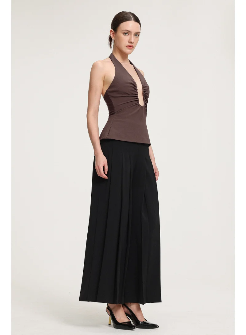 Bella Barnett Pleated V-Neck Top
