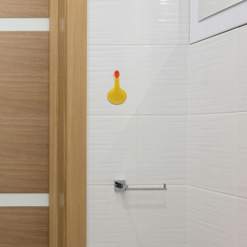 Luxshiny Bathroom Suction Cup Hooks Set Reusable Towel Holders for Glass Shower - Image 5