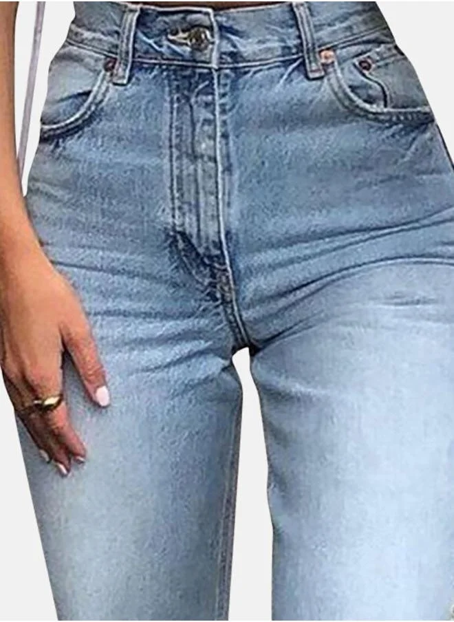 YUNIQEE Blue Straight Fit Jeans