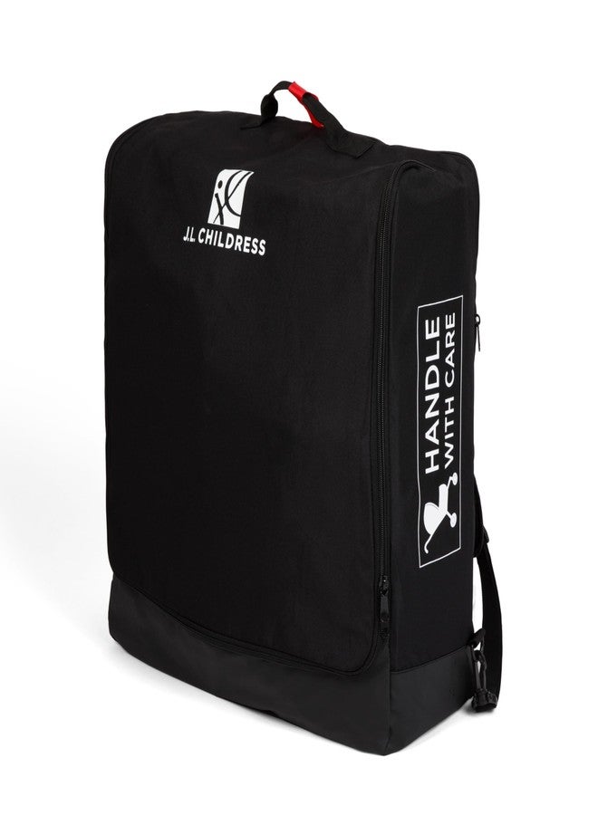 J.L. Childress Compact Travel Stroller Bag for Airplane - Fits Most Compact-Fold Single Baby Strollers, Compatible with UPPAbaby MINU, GB Pockit, Nuna TRVL & More, AirTag Compatible - Black - Image 1