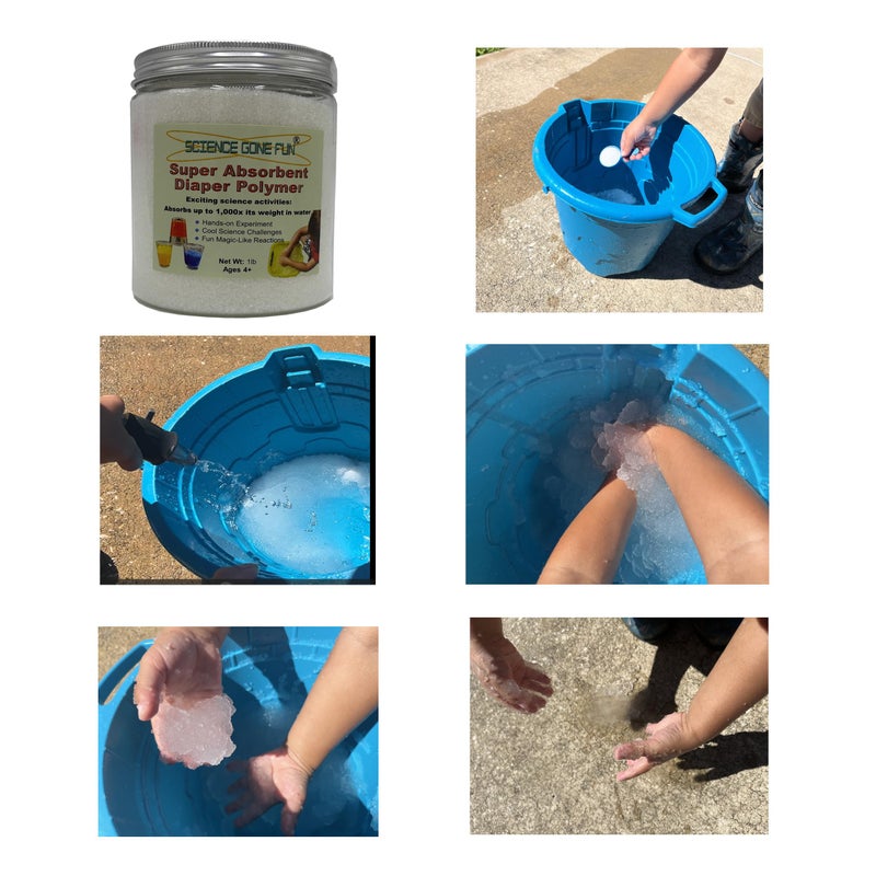 Science Gone Fun Science Educational Products - Superabsorbent Diaper Polymer 1 Lb Sodium Polyacrylate - One Pound of the Superabsorbent Polymer Model: - Image 3
