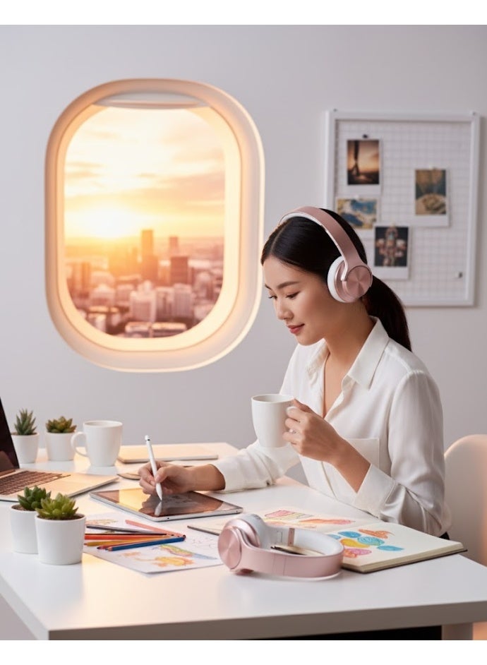 سودو سماعة رأس وسبيكر 2 في 1 SODO MH5 بصوت هاي فاي وتكنولوجيا درايفر تيتانيوم لتجربة صوت نقية وعميقة – بينك - Image 5