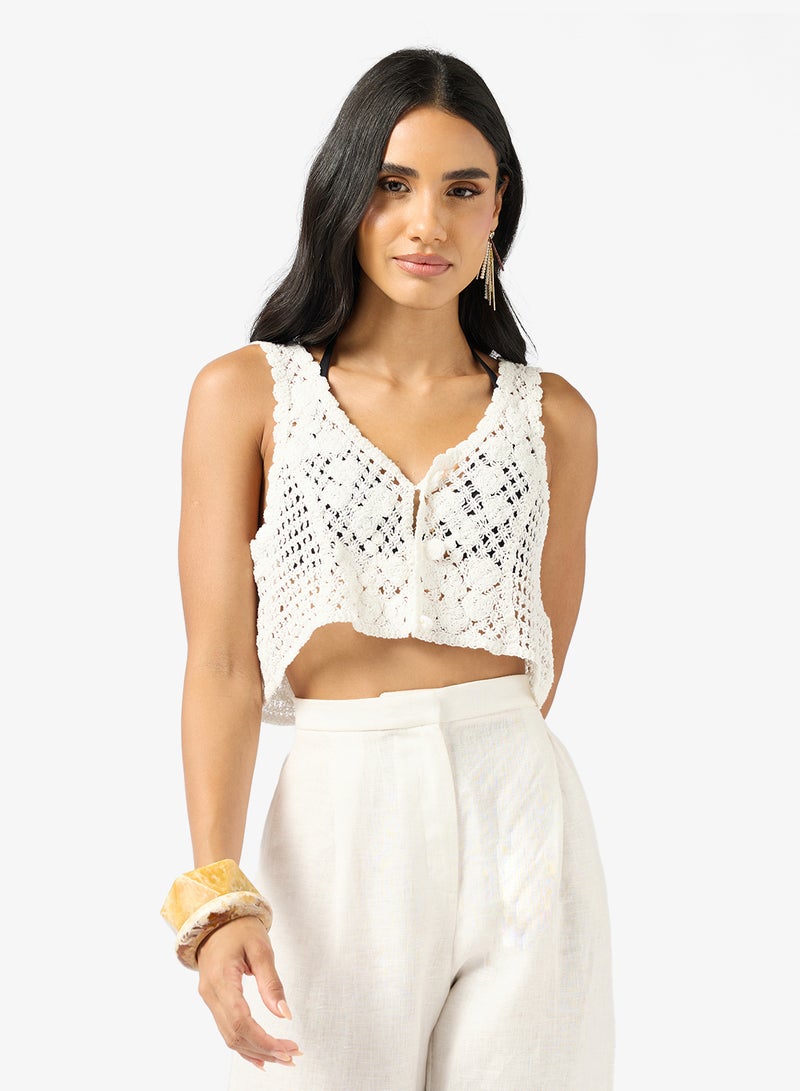 ELLA Crochet Top Beachwear - Image 1
