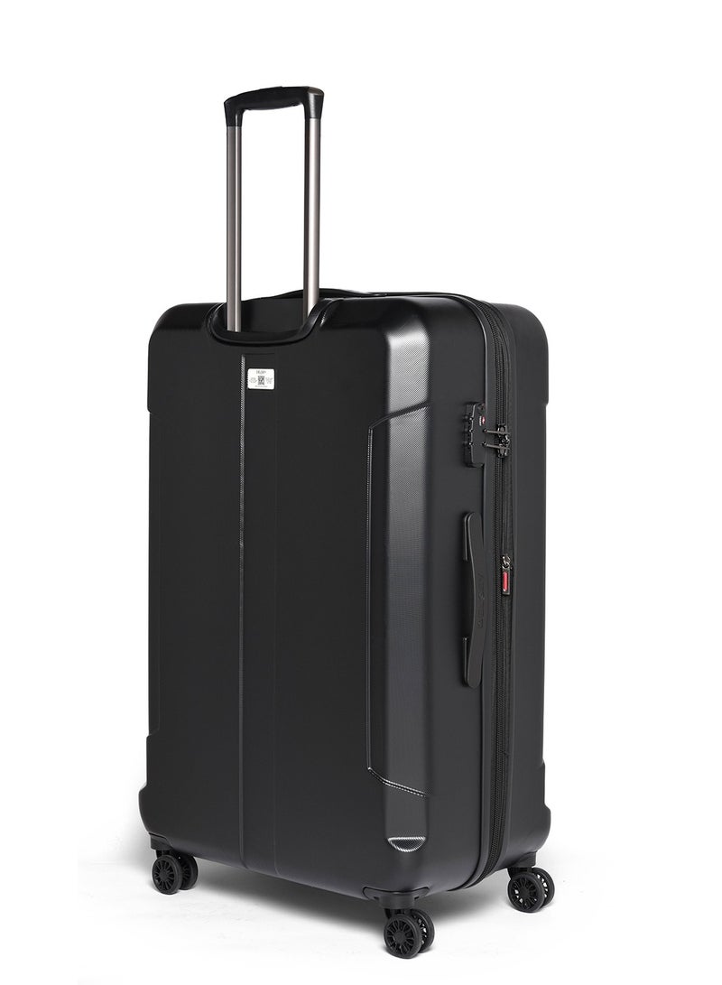 DELSEY Paris Depart Hard 80cm Hardcase 4 Double Wheel Expandable Check-In Luggage Trolley Case Black - 00314583000 X9 - Image 4