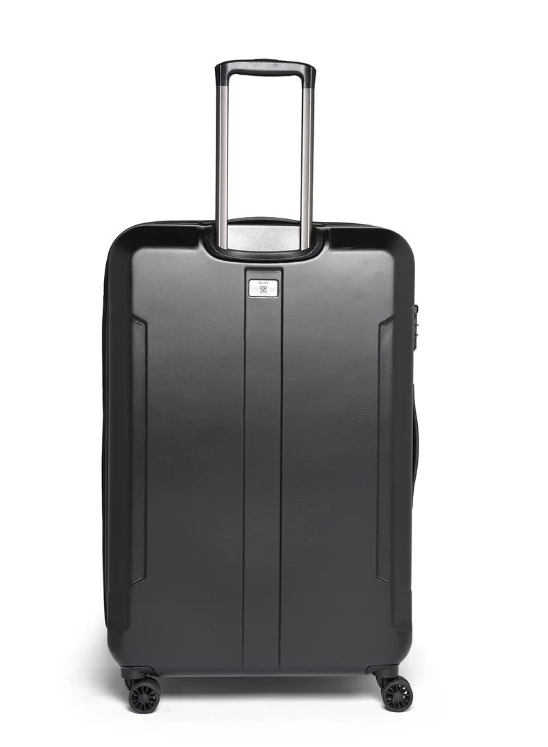 DELSEY Paris Depart Hard 80cm Hardcase 4 Double Wheel Expandable Check-In Luggage Trolley Case Black - 00314583000 X9