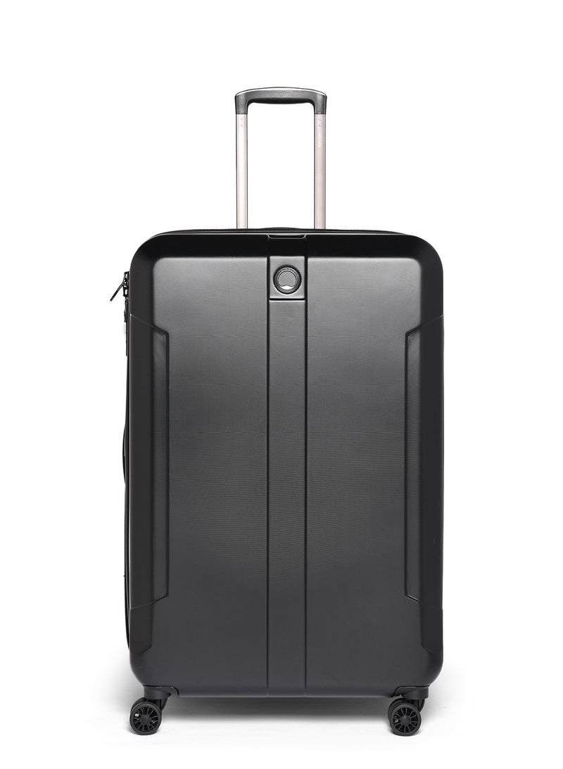 DELSEY Paris Depart Hard 80cm Hardcase 4 Double Wheel Expandable Check-In Luggage Trolley Case Black - 00314583000 X9 - Image 1