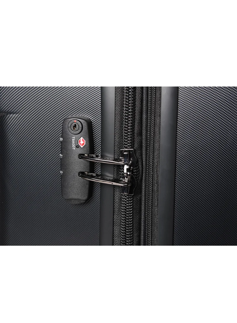 DELSEY Paris Depart Hard 80cm Hardcase 4 Double Wheel Expandable Check-In Luggage Trolley Case Black - 00314583000 X9