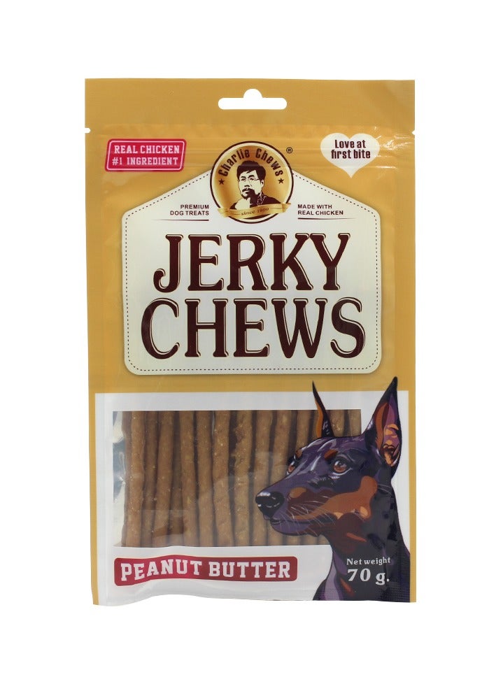 Generic Charlie Jerky Chews Chicken with Peanut Butter Dog Treats for all Dogs  - Image 1