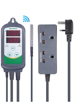 INKBIRD INKBIRD Digital WiFi Thermostat Heating and Cooling Control Temperature Controller ITC-308-WIFI Wireless Thermostat with Temperature Graph for Greenhouse Hydroponics Heat Mat Reptile Incubation  - Image 1