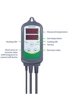 INKBIRD INKBIRD Digital WiFi Thermostat Heating and Cooling Control Temperature Controller ITC-308-WIFI Wireless Thermostat with Temperature Graph for Greenhouse Hydroponics Heat Mat Reptile Incubation  - Image 5