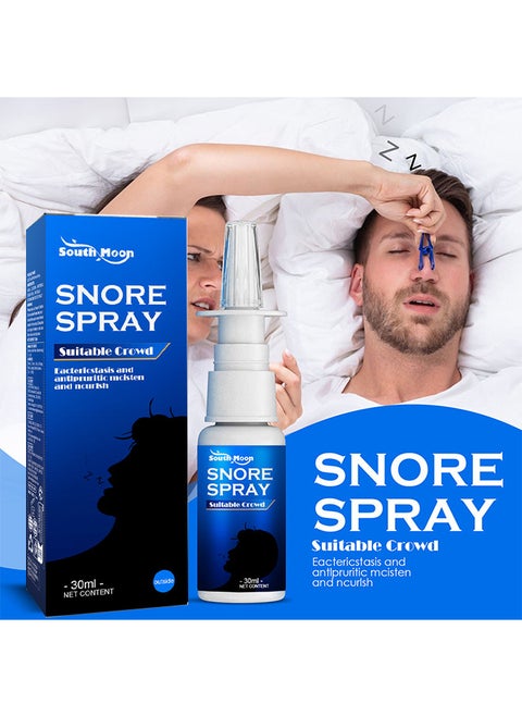 Snore Spray, Fast Snore Stopper Drops For Better Sleep, Natural Breathing Relief, Helps Open The Throat And Air Passage While Sleeping, No Pain, Natural Anti Snoring Solution 30ML