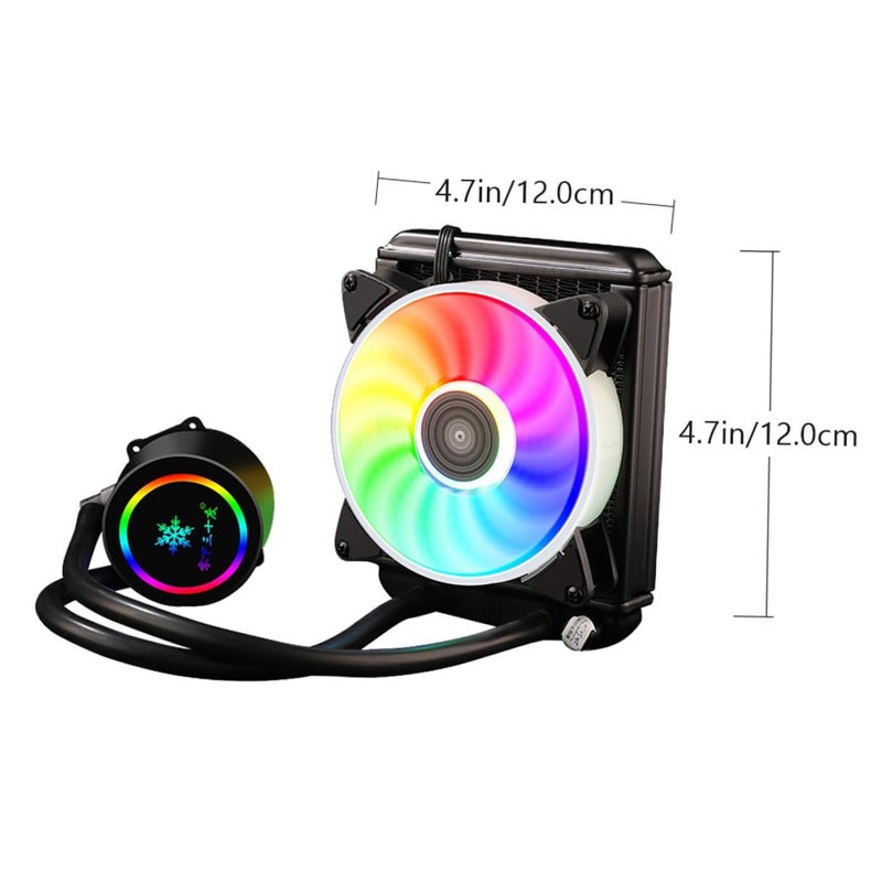120mm Liquid CPU Cooler Radiator with Fan for Gaming Desktop PC Efficient Heat Dissipation - Image 3