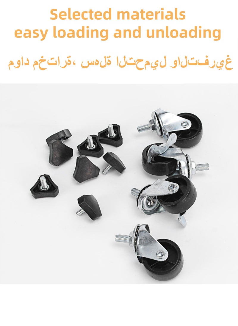 HEROCKX Adjustable Moving Washing Machine And Refrigerator Stand Black/Silver 40.0cm  - Image 4