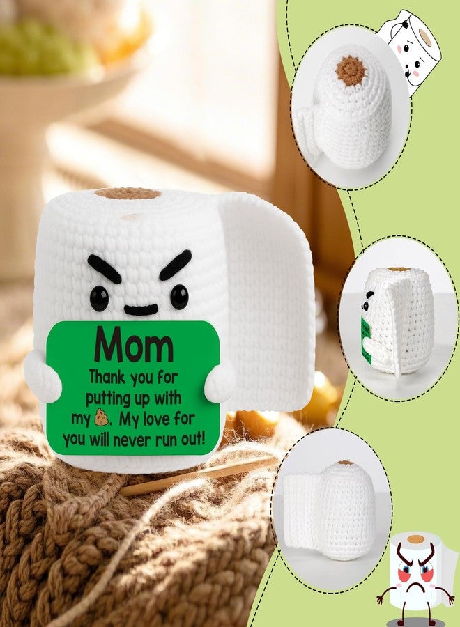 TuSuQing for Mom Birthday from Daughter Son, Funny Small Gag Handmade Crochet Animals for New Mom Single Moms Christmas 2025 Cute Stuff Home Decor Thank You Moms Gag Gift - Image 4