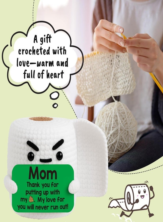 TuSuQing for Mom Birthday from Daughter Son, Funny Small Gag Handmade Crochet Animals for New Mom Single Moms Christmas 2025 Cute Stuff Home Decor Thank You Moms Gag Gift - Image 3