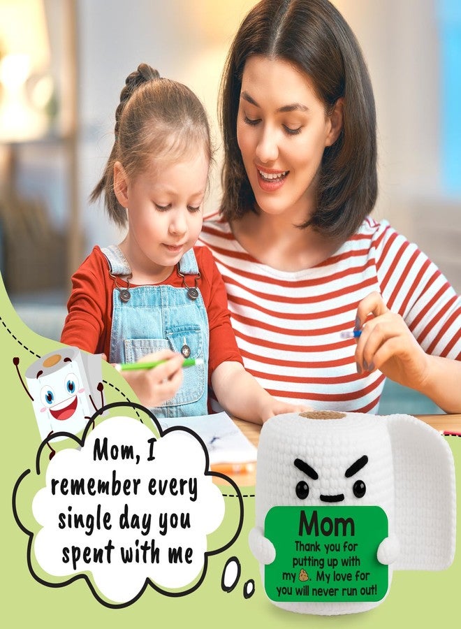 TuSuQing for Mom Birthday from Daughter Son, Funny Small Gag Handmade Crochet Animals for New Mom Single Moms Christmas 2025 Cute Stuff Home Decor Thank You Moms Gag Gift - Image 2