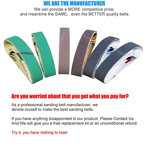 Tockrop 24 Pcs 3/4" x 12" Replacement Knife Sharpener Sanding Belt Kit for Work Sharp Knife & Tool Sharpener Ken Onion Edition (WSKTS-KO) - 80/120/240/400/1000/1200 Grits (3/4 x 12 Inch) - Image 3