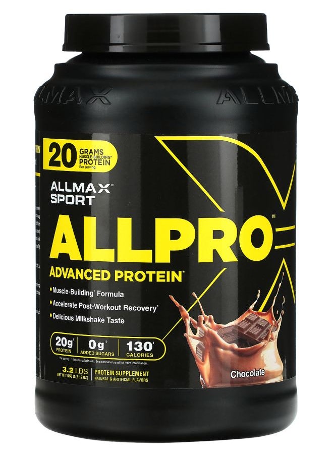 Allmax Sport ALLPRO™ Advanced Protein Chocolate 3.2 lb (1453 g) 