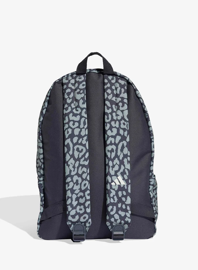 اديداس حقيبة ظهر للبنات الصغار بنقشة الفهد