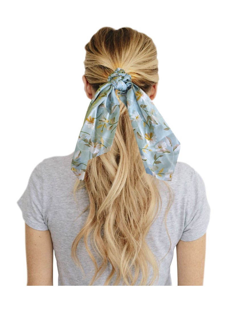 Alissa 2-Pcs Ribbon Bow Scrunchies Hair Bands - Image 3