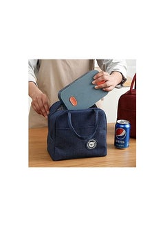 MahMir Lunch bag,lunch box bag with Insulated Material for Women, Man, Office, School, College , Beach, Picnic, Fishing, Hiking, Travel, Cooler Tote Bag (Blue)  - Image 5