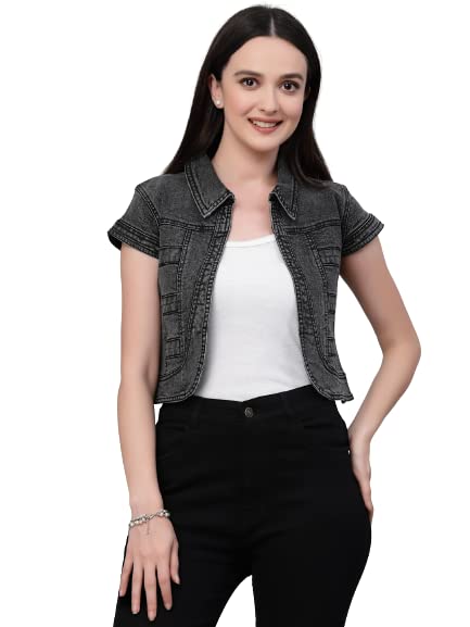 Style Quotient ستايل كوتينت للنساء - شارج دنيم أسود مع غسيل حمضي - Image 1