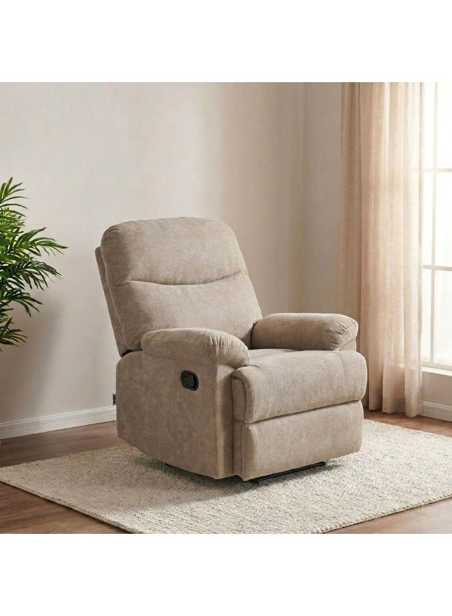 DANUBE HOME V2 Benedict 1 Seater Fabric Recliner Modern Design One Seat Relaxing Chair Living Room Furniture 86x99x99cm - Image 1