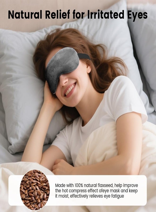 MORLIDEN Microwave Heated Eye Mask, Steam Warm Compress for Dry Eyes, Work with Relieve, Blepharitis & Stye Treatment (Gray) - Image 3