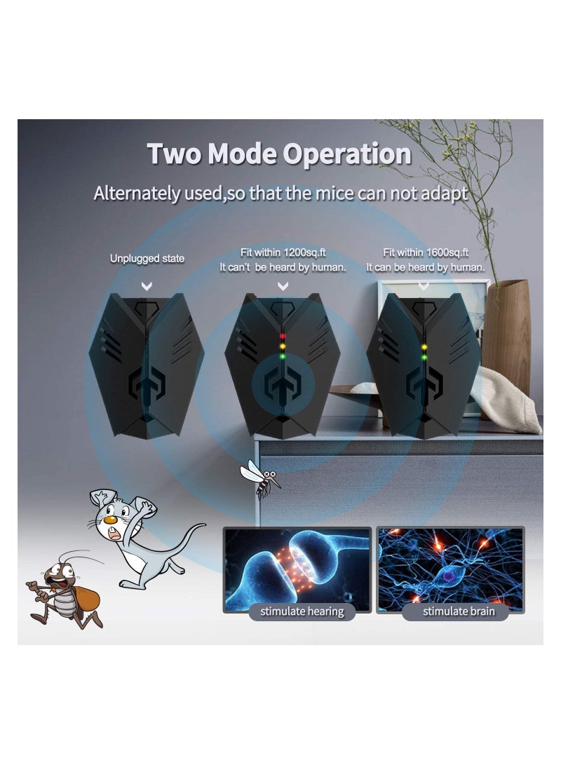 مبيد القوارض فوق الصوتي المتقدم، طارد إلكتروني فعال للسنجاب والفأر، قم بطرد الفئران، الجرذان، والسناجب بتقنية متفوقة - Image 4
