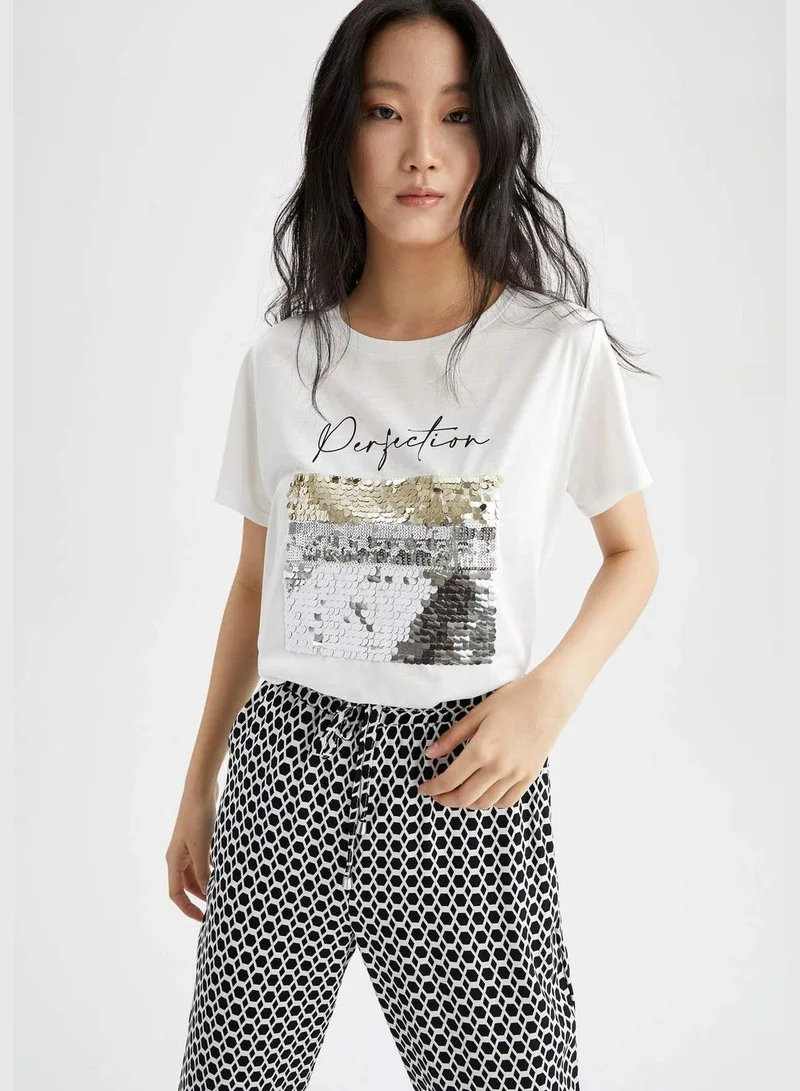 DeFacto Regular Fit Short Sleeve Printed T-Shirt