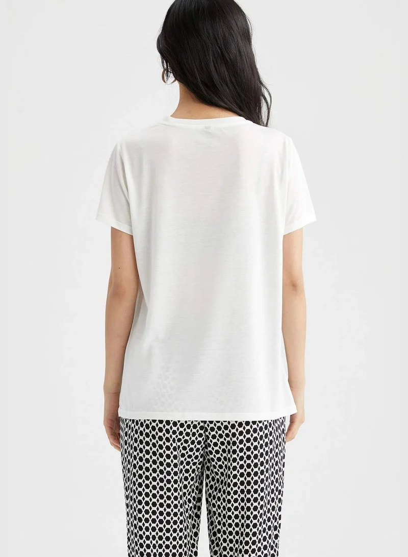 DeFacto Regular Fit Short Sleeve Printed T-Shirt