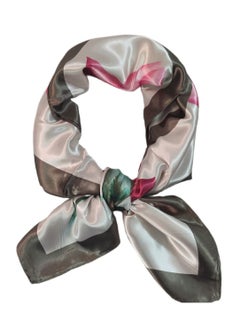 Women's Fashionable Scarves Large Satin Scarf Silk Feeling Square Neck Head Hair Scarfs Wraps, Satin Head Scarf Silky Like Square  Print Hair Small Scarfs, 90X90cm