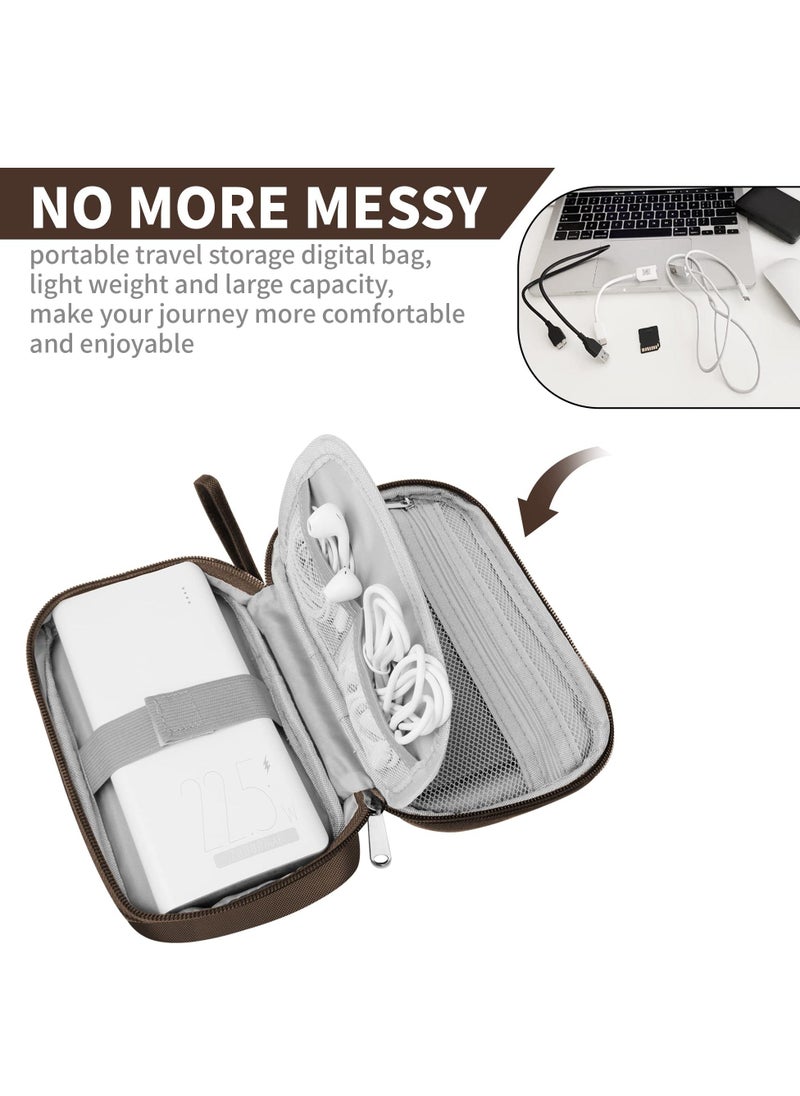 Y&D - Travel Cable Organizer Bag Pouch - Waterproof Portable All-in-One Electronic Accessories Carry Case for Cables Chargers Phones Hard Drives SD Cards - Image 1