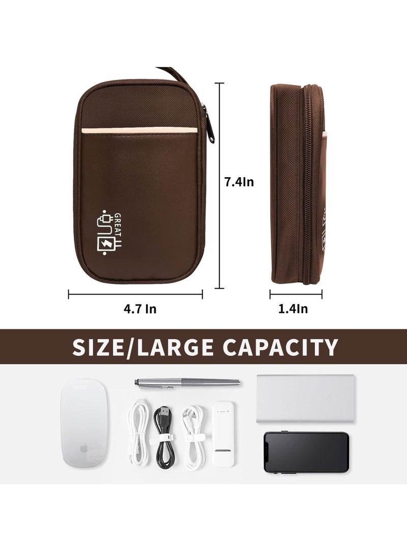 Y&D - Travel Cable Organizer Bag Pouch - Waterproof Portable All-in-One Electronic Accessories Carry Case for Cables Chargers Phones Hard Drives SD Cards - Image 1