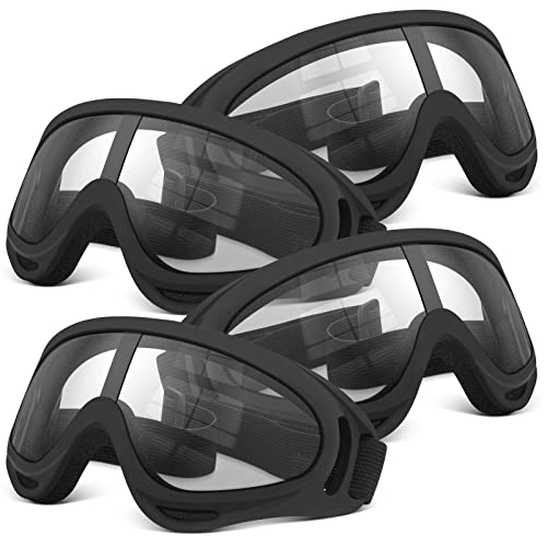 POKONBOY 4 Pack Protective Goggles Safety Glasses Eyewear Compatible with Nerf Guns for Kids Teens Game Battle Black - Image 1