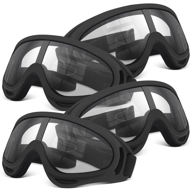 POKONBOY 4 Pack Protective Goggles Safety Glasses Eyewear Compatible with Nerf Guns for Kids Teens Game Battle Black - Image 2