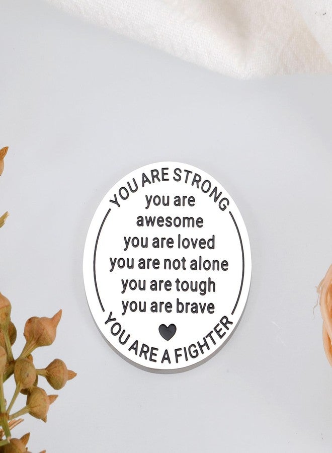 Delujouberst Breast Cancer Awareness Accessories Chemotherapy Must Haves for Women Breast Cancer Gifts for Women Cancer Care Survivor Gift for Cancers Patient Pocket Hug Token Trending Christmas Gifts 2025 - Image 4