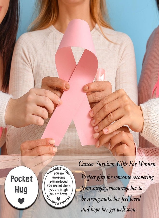 Delujouberst Breast Cancer Awareness Accessories Chemotherapy Must Haves for Women Breast Cancer Gifts for Women Cancer Care Survivor Gift for Cancers Patient Pocket Hug Token Trending Christmas Gifts 2025 - Image 2