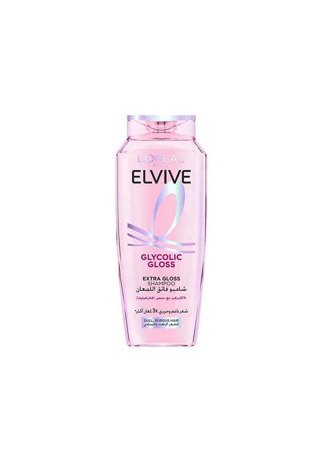 L'OREAL PARIS Elvive Glycolic Gloss Extra Gloss Shampoo with 3% Glycolic Acid for Dull and Porous Hair 600ML - Image 1