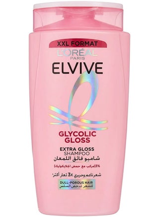 Elvive Glycolic Gloss Extra Gloss Shampoo with 3% Glycolic Acid for Dull and Porous Hair 600ML