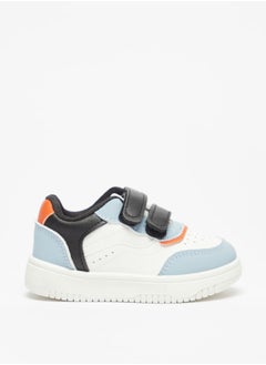 Boy's Paneled Sneakers with Hook and Loop Closure